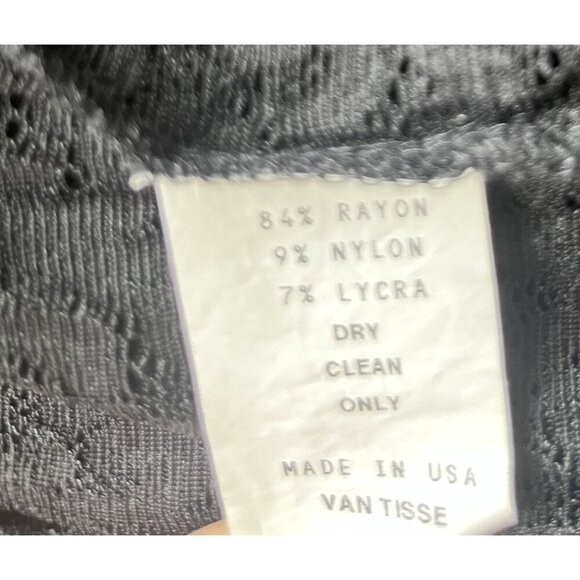 Van Tisse Vintage Black Lace Cardigan Size M - Picture 5 of 5